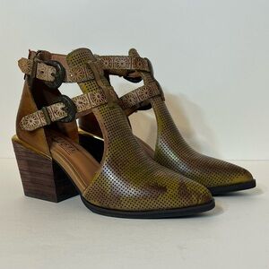 NEW Spring Step Shoes L' Artiste Daretobe-TNM Tan Multi Women's Heels Size 36